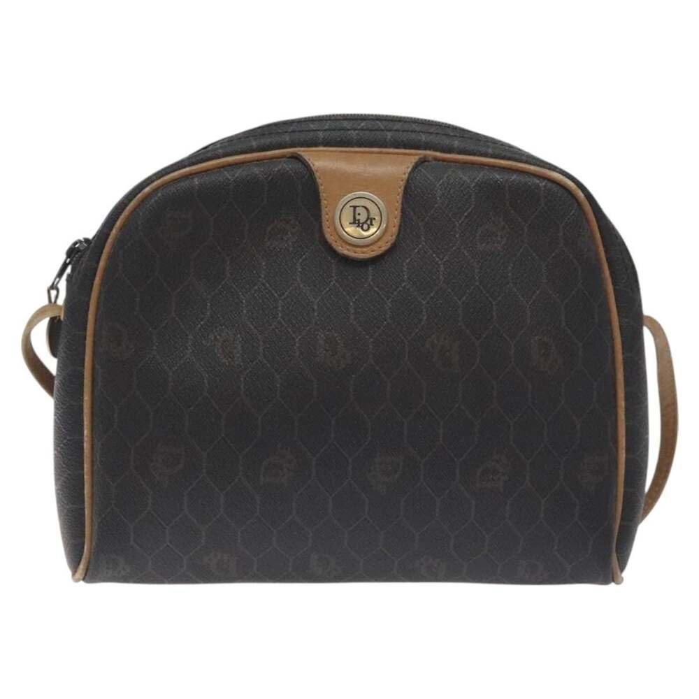 Dior Honeycomb Canvas Shoulder Bag Black